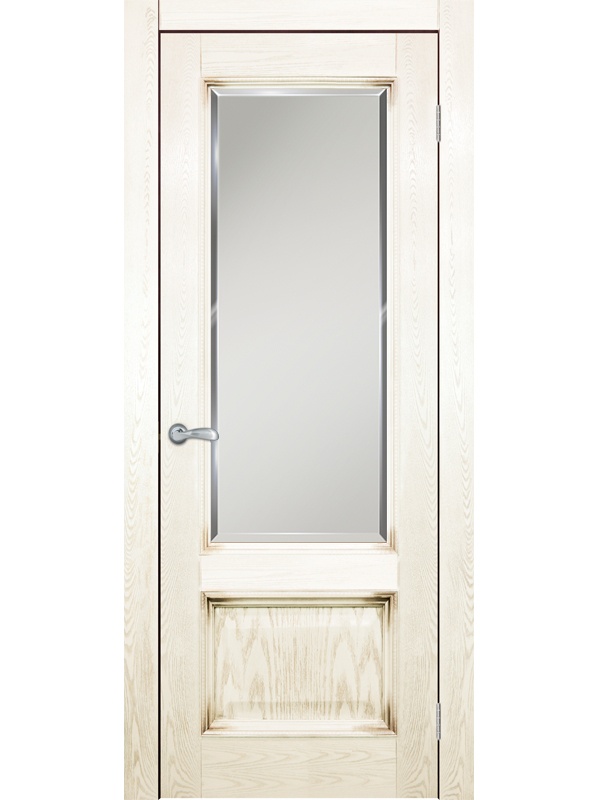 Классика ДГОБ 1.35 Эмаль RAL 1013, патина Золото, багет с тиснением, 2000x400