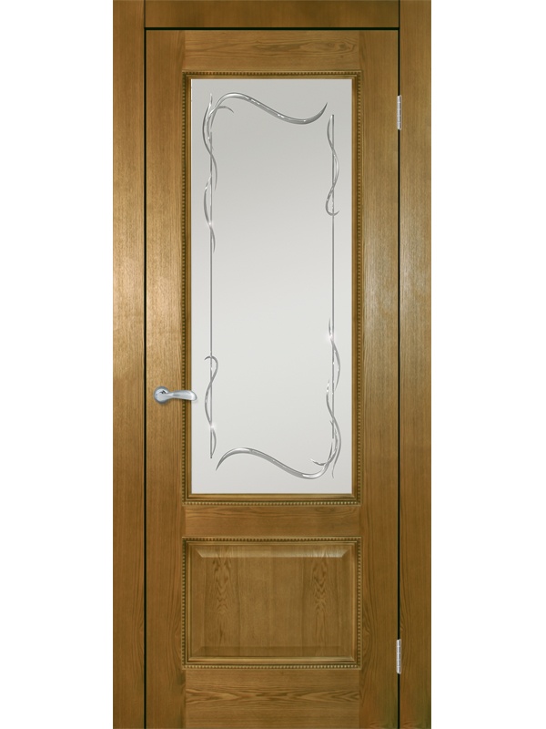 Классика ДГОБ 1.41 Светлый ясень, багет с тиснением, 2000x500