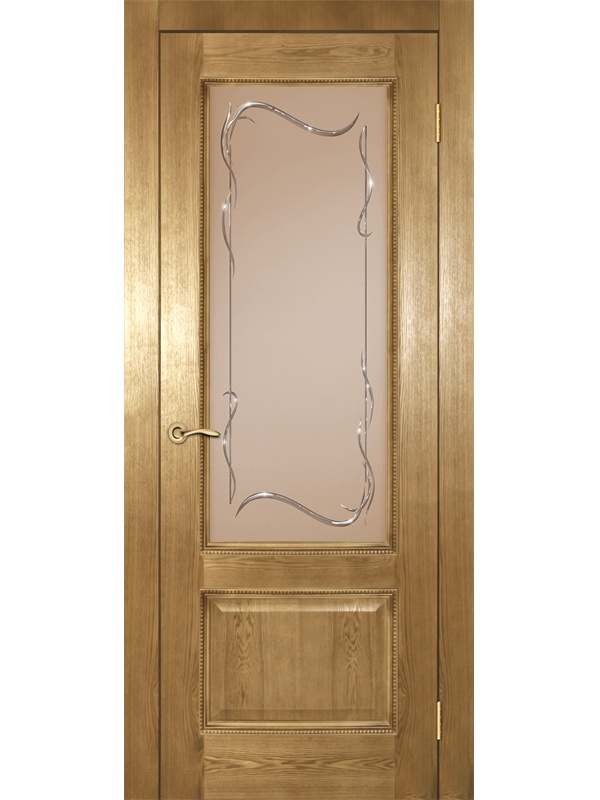 Классика ДГОБ 2.41 Светлый Антик, багет с тиснением, 2000x800