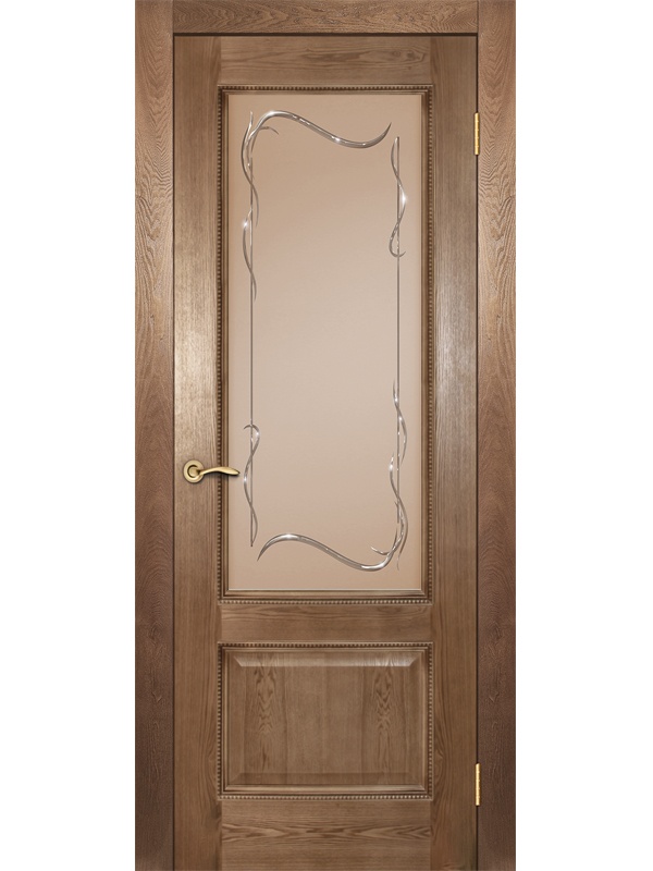 Классика ДГОБ 2.41 Темный ясень, багет с тиснением, 2000x600