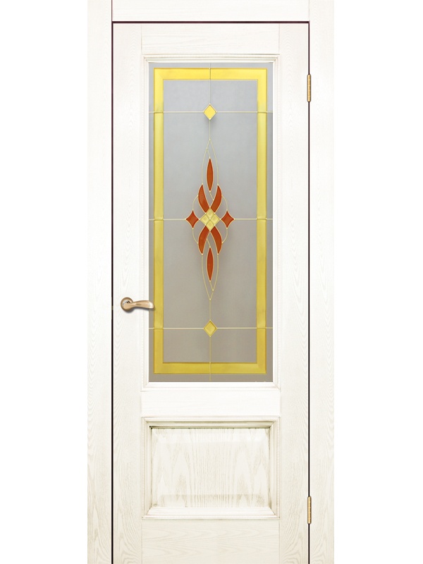 Классика ДГОБ 2.43 Эмаль RAL 1013, багет с тиснением, 2000x400