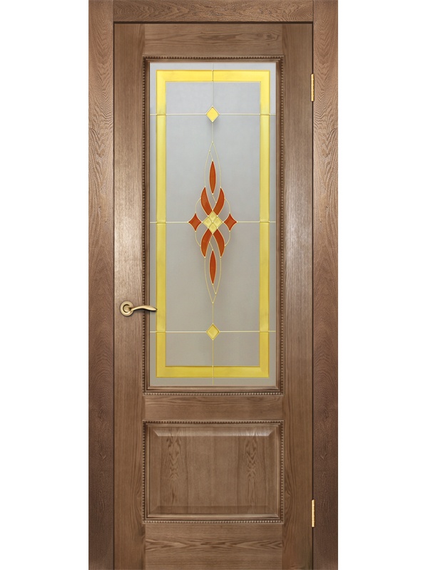 Классика ДГОБ 2.43 Темный ясень, багет с тиснением, 2000x800