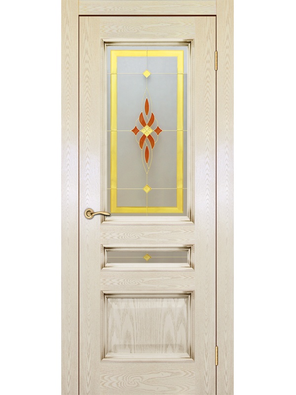 Палермо ДГОБ 2.43 Эмаль RAL 1013, багет с тиснением, 2000x500