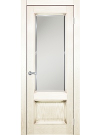 Классика ДГОБ 1.35 Эмаль RAL 1013, патина Серебро, багет с тиснением, 2000x600