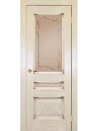 Палермо ДГОБ 2.41 Эмаль RAL 1013, патина Серебро, багет с тиснением, 2000x800