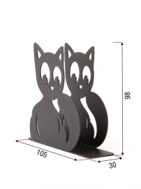 Набор салфетниц "Инь Ян",  игривый котик, муар белый и муар черный с блестками